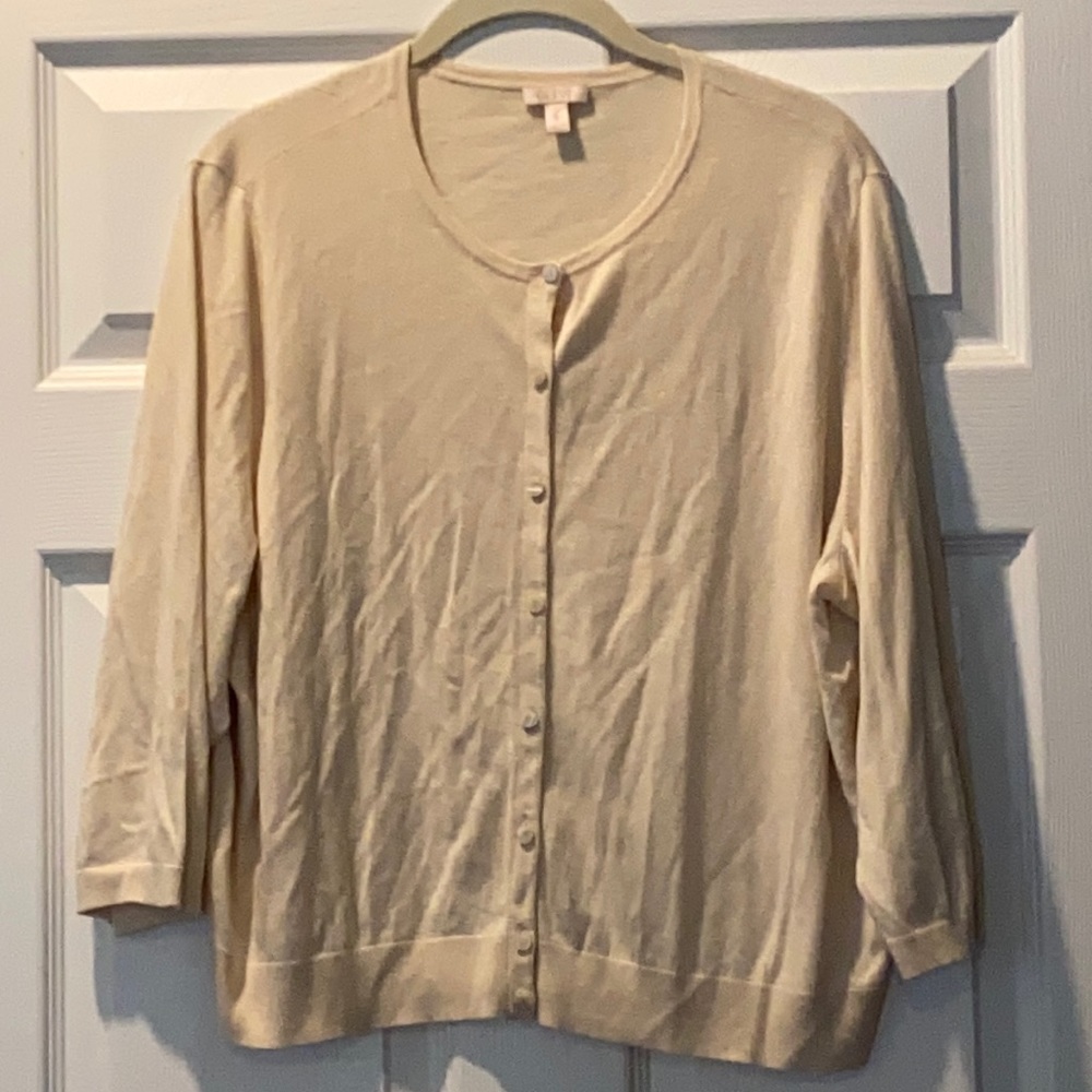 Glint Off-white Dress Cardigan